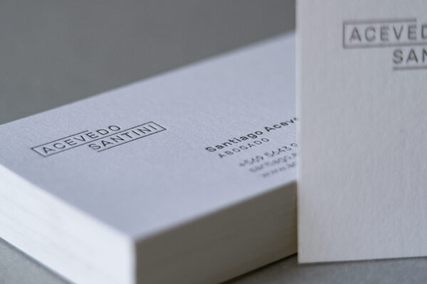 Tarjetas letterpress 1 color - Imagen 2