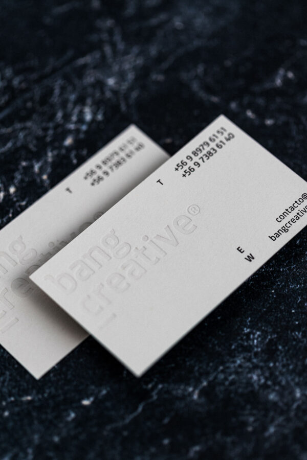 Tarjetas letterpress 2 colores